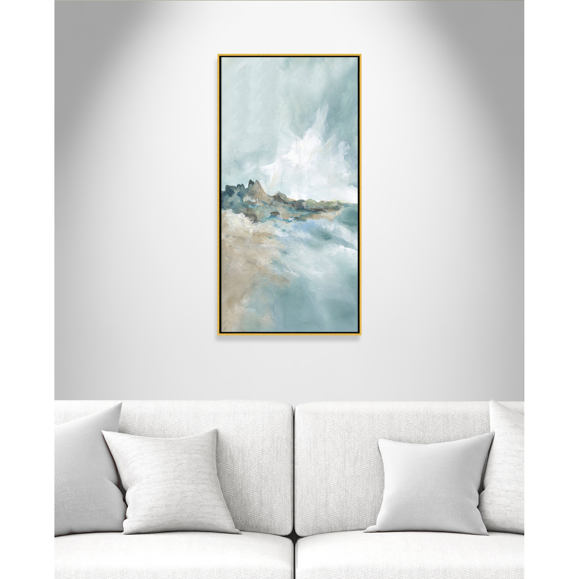 Sandpoint Print by Carol Robinson, 49.5" H x 25.5" W, Gold