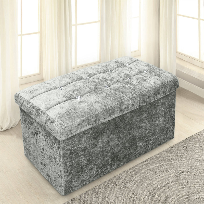 Parowan 76cm Wide Solid Colour Ottoman with Storage