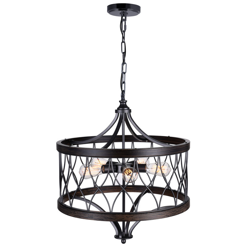 Normi 5 - Light Dimmable Drum Chandelier
