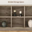 Bibliothèque en bois à 8 cubes, armoire de rangement autoportante, tablette de rangement rustique pour salon, bureau, entrée, gris