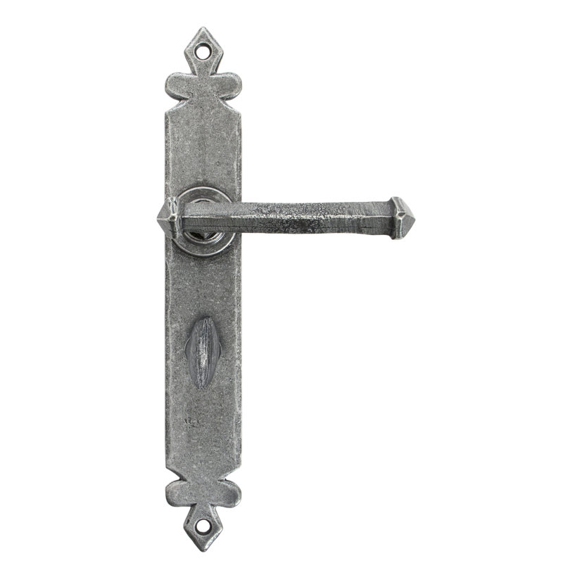Tudor Door Handle, Pewter Patina