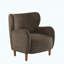 Fauteuil club à oreilles moderne rembourré