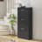 Shoe Cabinet For Entryway, Narrow Shoe Rack Storage Organizer With 3 Flip Drawers And Adjustable Shelves For 15 Pairs Of Shoes, Black-427514081
