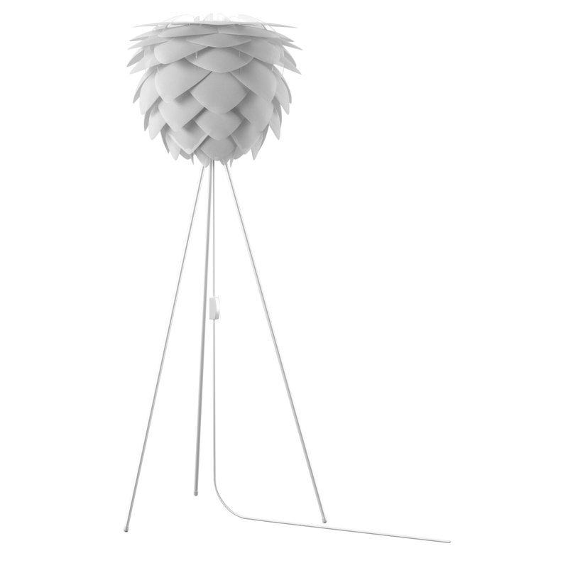 56.7'' Tripod Floor Lamp, White, White