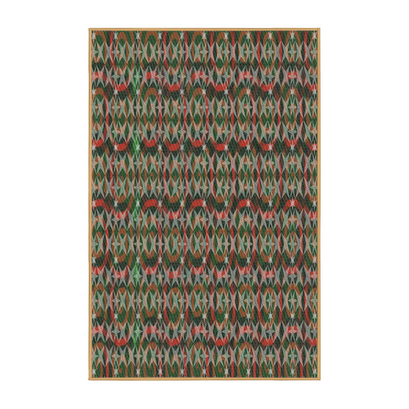 Vert Tapis décoratif, Rectangle 6 pi x 9 pi