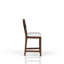 Tabouret de comptoir décontracté à finition brune contrastant avec siège rembourré, chaises de salle à manger, chaises rembourrées