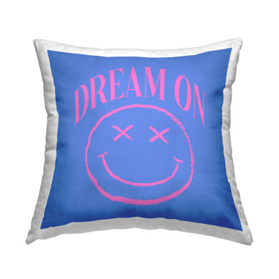 Coussin décoratif imprimé Dream On Smiley par House of Lulu