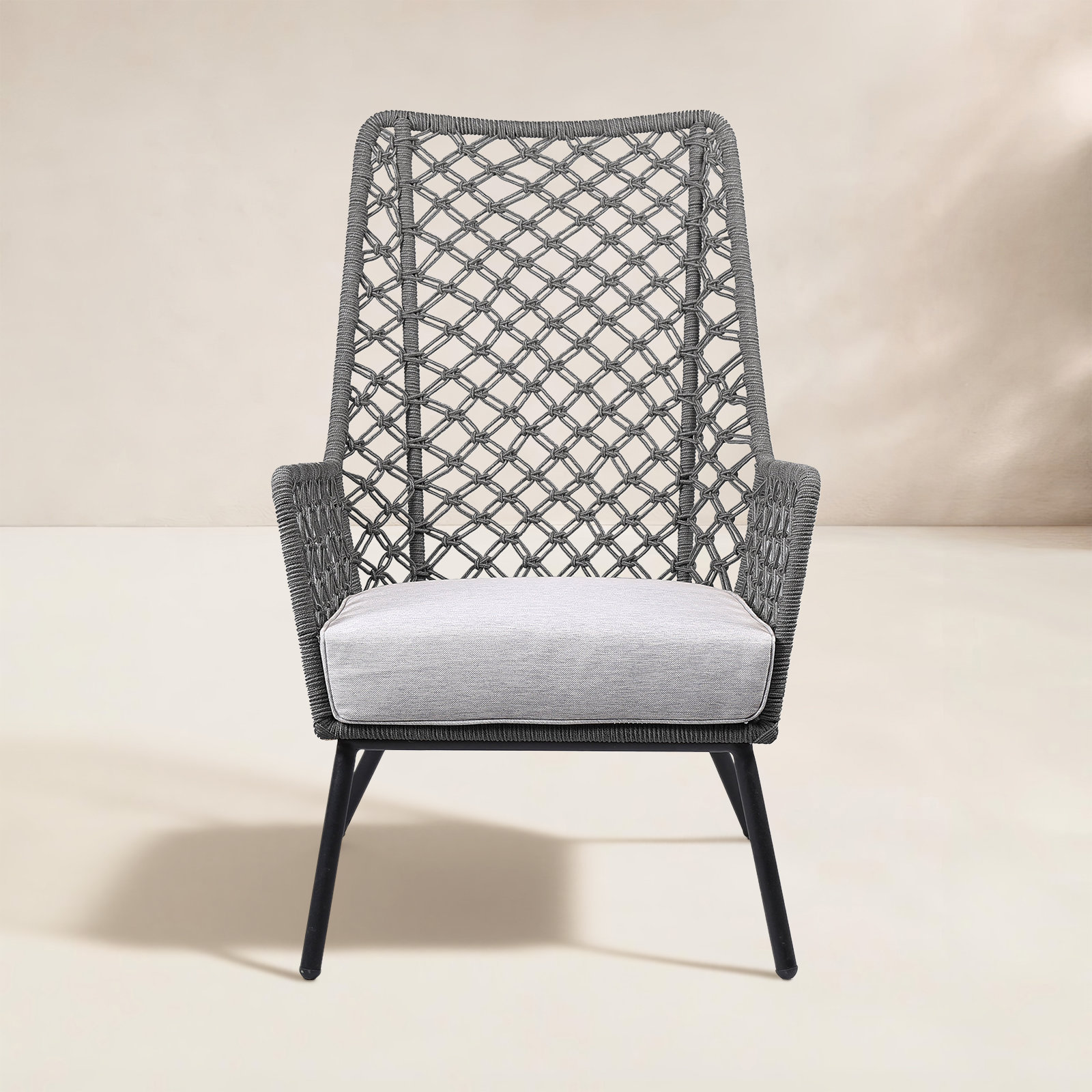 Outdoor Lounge Chair, Gray