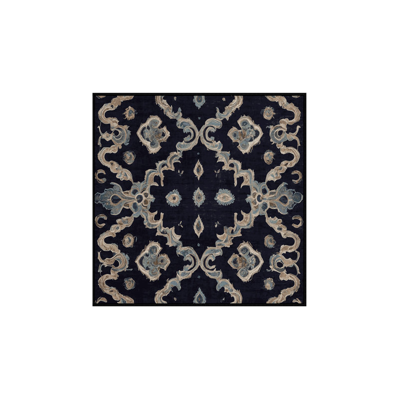 Machine Washable Gray Area Rug, Square 7'