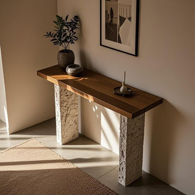 Middle ancient style solid wood console table