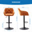 Swivel Velvet Upholstered Adjustable Height Counter Stool-1680333975