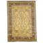 Hand Knotted Wool Area Rug in Gold And Black