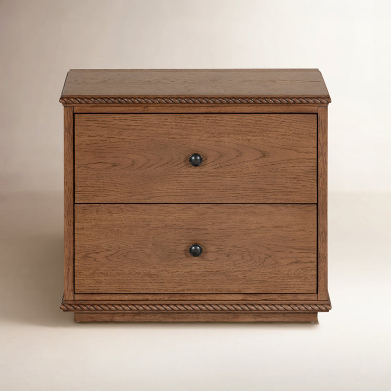 Octavian Rope Detail Nightstand, Walnut