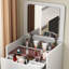 Meuble-lavabo polyvalent avec miroir et tiroirs de rangement, meubles de chambre à coucher blancs, maquillage multifonctionnel 3 en 1 pour table de chevet, table de présentation