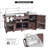 75.4" Outdoor Kitchen Island With Sink, Solid Wood Outdoor Grill Cart For XL Green Egg Grills, Rolling Outdoor Bar Cart With Stainless Steel Top, For Pizza Prep & BBQ-1667095653