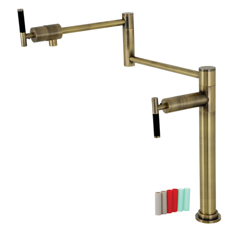 Robinet remplisseur Kingston, Laiton antique