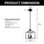 Luminaire suspendu lanterne 3 lumières