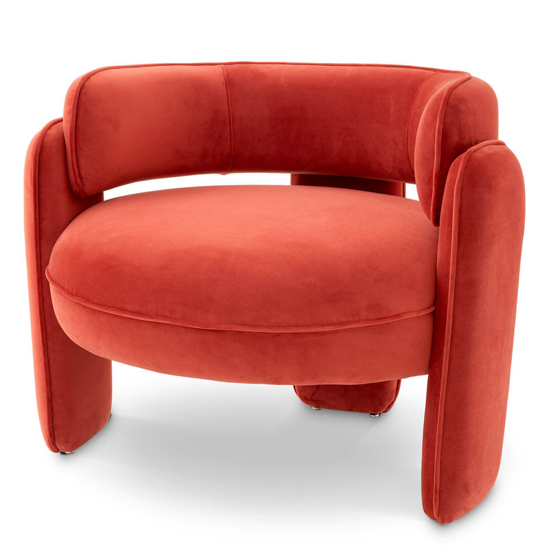 Chaplin Barrel Chair, Savona Orange Polyester
