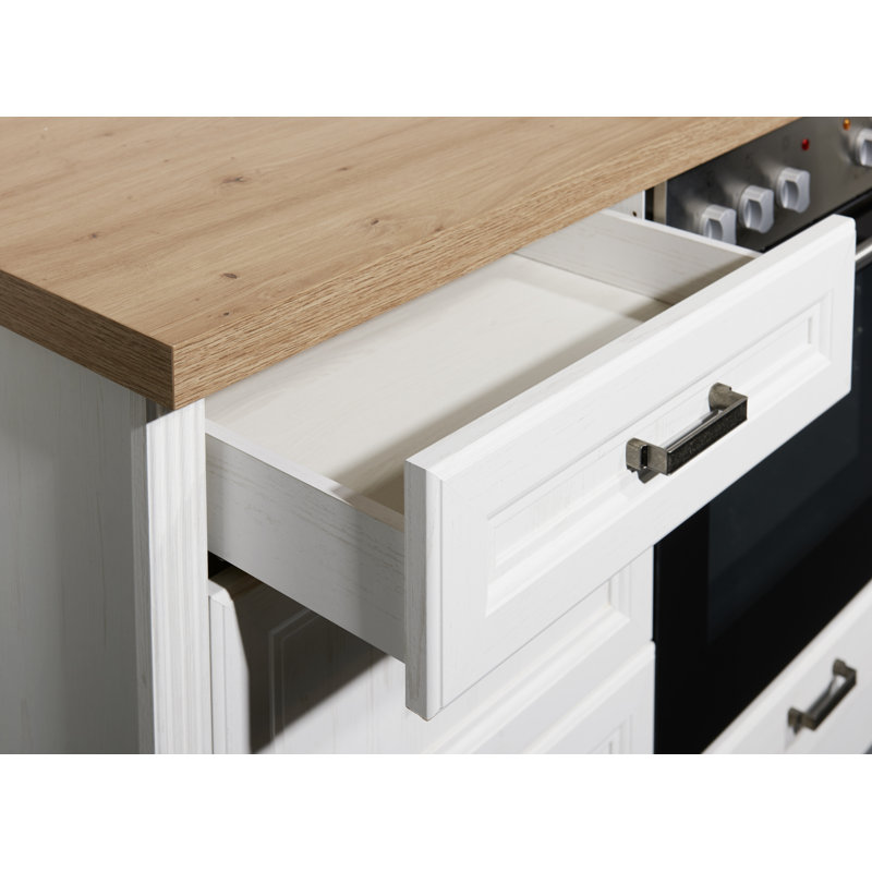 Kitchen Unit 230 Cm Without Appliances Charcoal, Beige