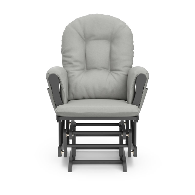 Hoop Glider with Ottoman, Gray, Light Gray