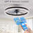 20" Luxury Double Ring LED Ceiling Fan With Light – Modern Flush Mount Design, Hidden Blades, Dimmable Lighting & Remote Control, Low Profile Silent Fan For Bedroom, Living Room-1793429388