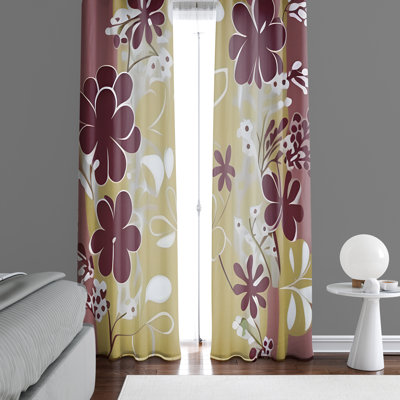 Paire de rideaux semi-transparents en polyester Contessa