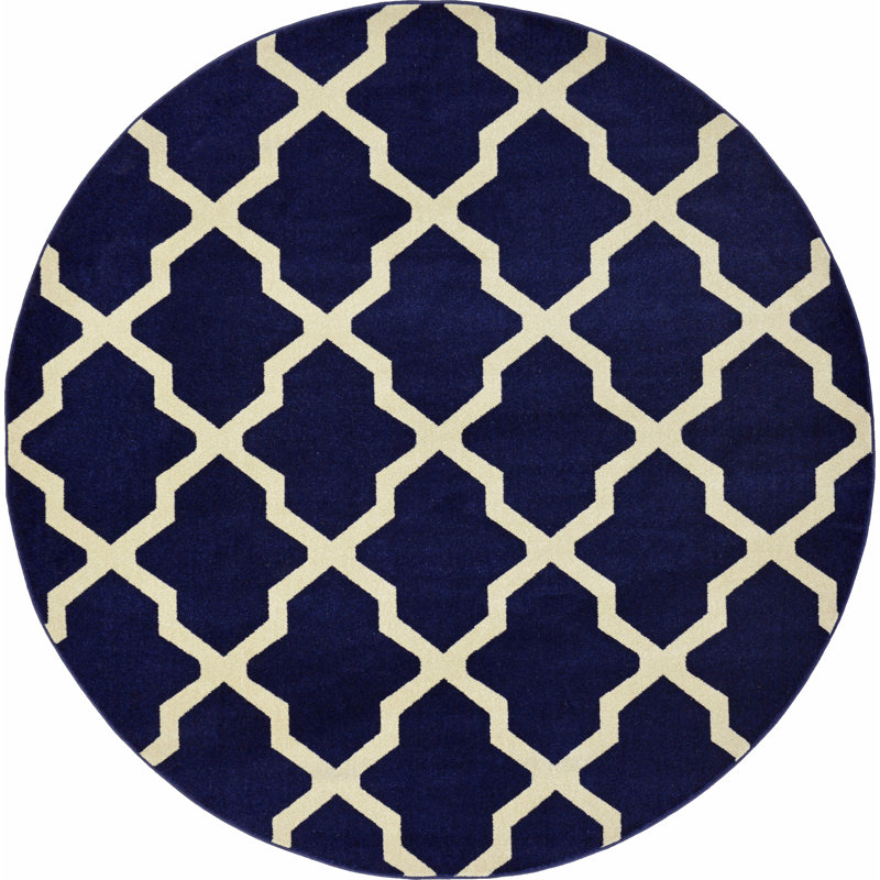 Bartman Geometric Indoor Rug, Round 8'