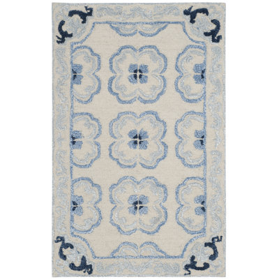 Tapis oriental en laine et viscose touffeté à la main Cruz