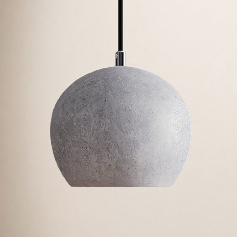 Campo Single Light Concrete Dimmable Globe Pendant