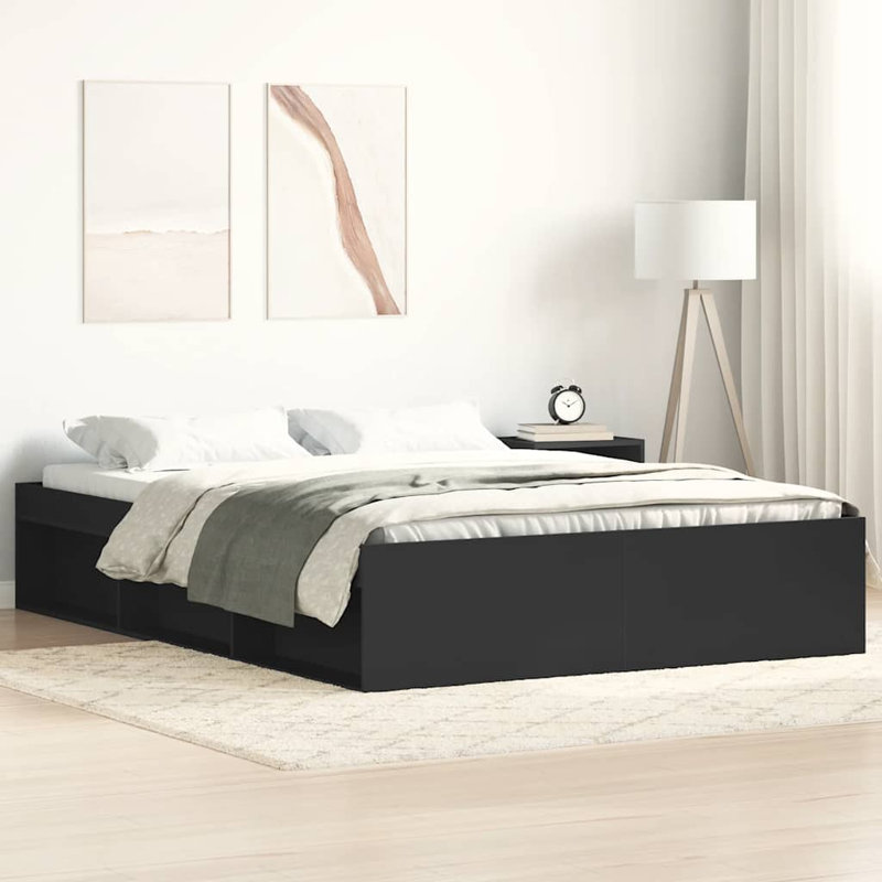 Afriani Storage Bed, Black, Kingsize (5')