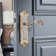 Zinc Alloy Dual Latch Door Handle Front Back Lever Lock With Keys