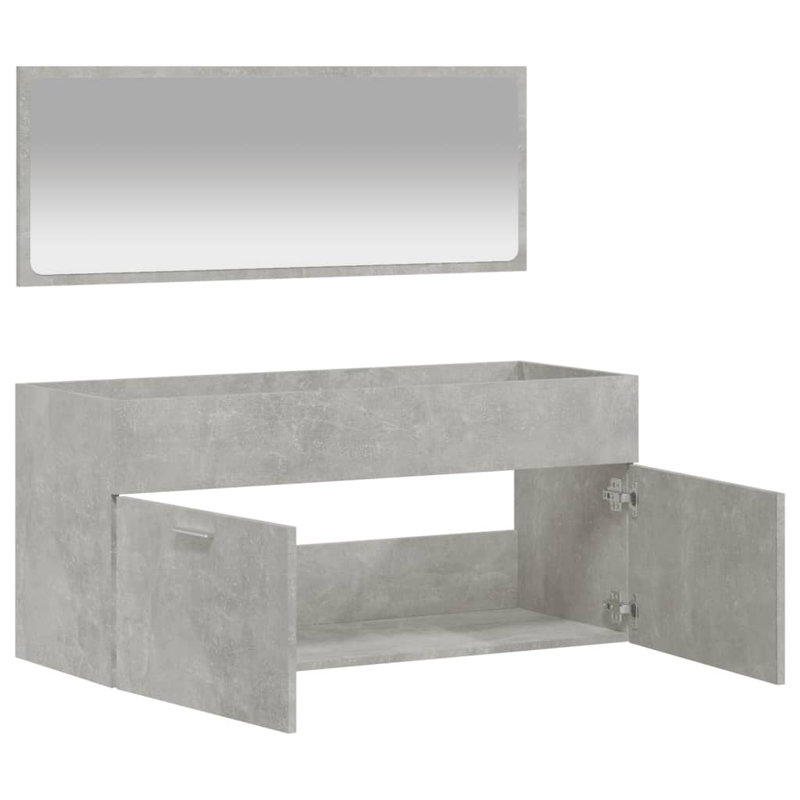 Kolling Freestanding Bathroom Cabinet, Concrete Grey