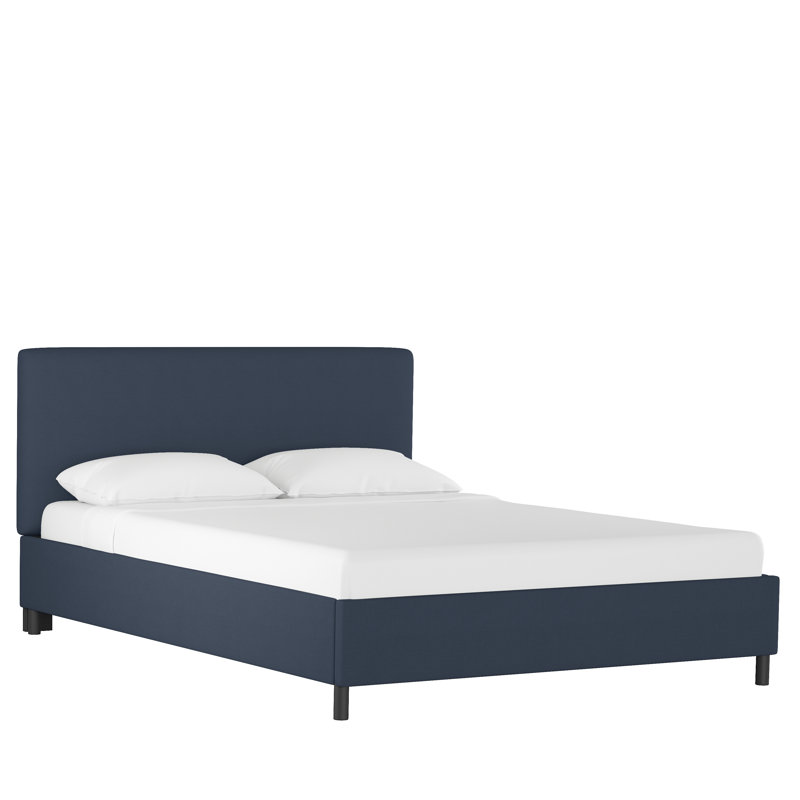 Eisley Upholstered Standard Bed, California King, Classic Navy Linen