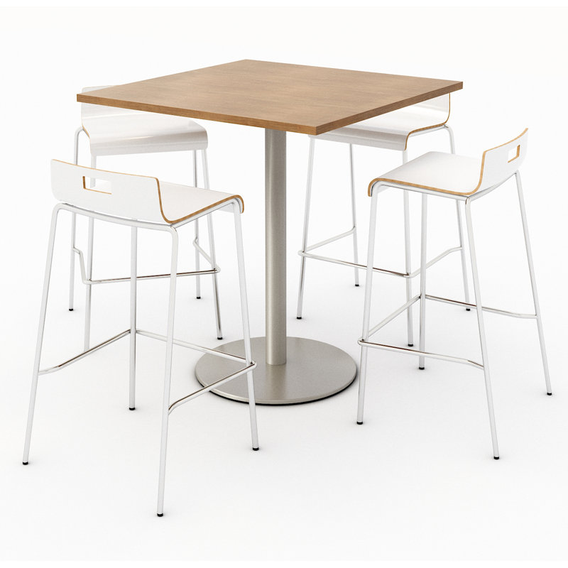 Ensemble de table de salle à manger et de chaises L 21,75 po Bundle, Rivière cerise, H 36 po x L 21,75 po x l 20,5 po, Blanc