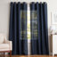 Loha GT Aaliyah Solid Color Semi-Sheer Grommet Curtain Panels