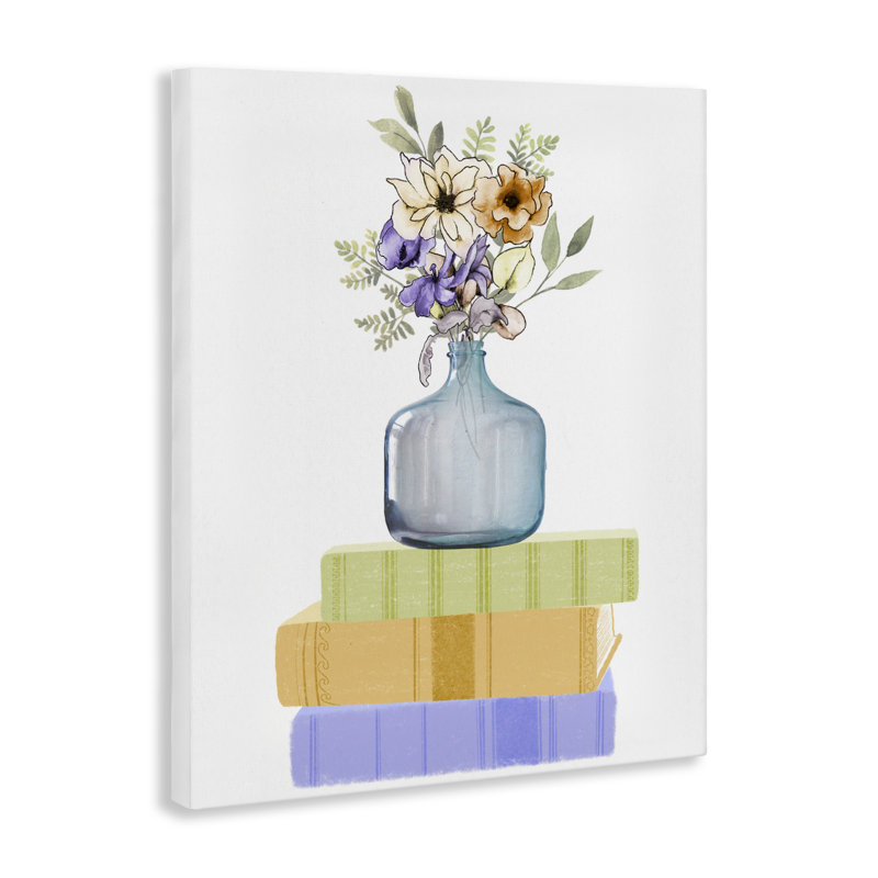 Vase de fleurs sur toile, conception de Marcus Prime, H 20 po x l 16 po