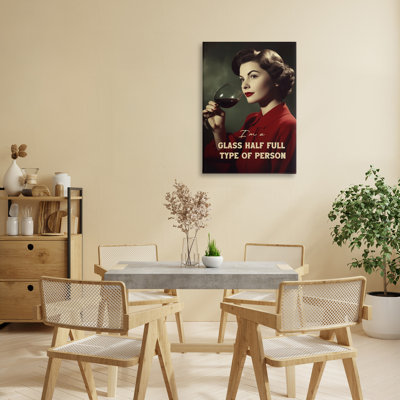 Glass Half Full Person Canvas, design by Andreas Magnusson