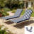 Set of 2 Outdoor Lounge Chair Cushions, Garden & Patio Chaise Lounge Replacement Cushions (Cushion Only)-487423588