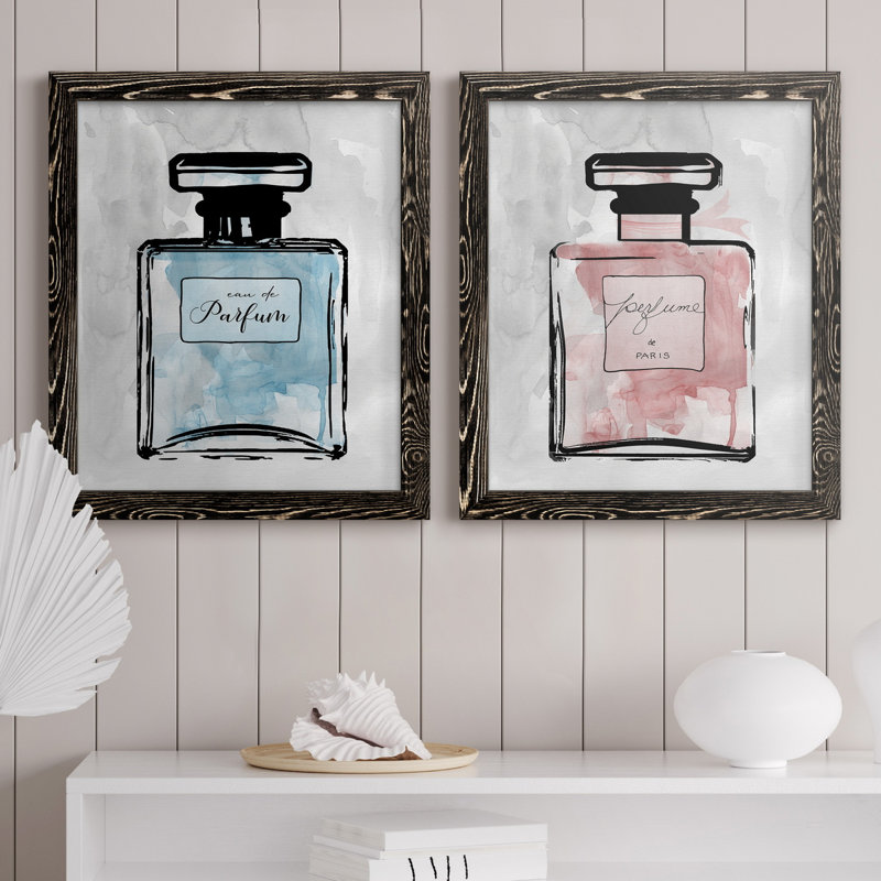 «Blue Wash Perfume», ensemble de 2 reproductions d'art, H 24 po x l 36 po x P 1,5 po, H 31,5 po x l 47 po x P 1,5 po