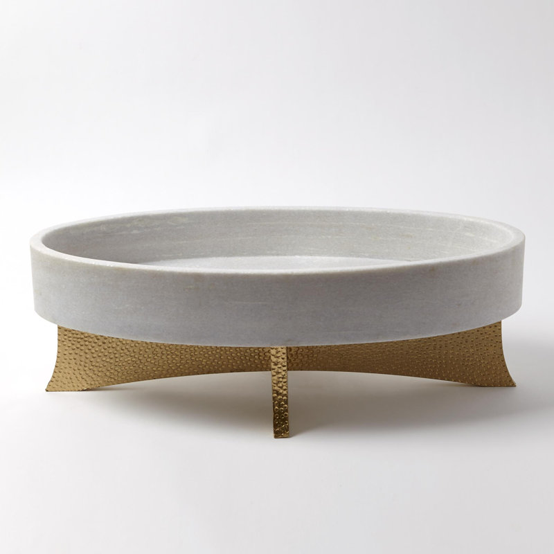Lax Decorative Bowl, White