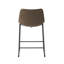  Ensemble de 34,5 po de 2 tabourets de bar en similicuir, siège de selle élégant avec structure en métal, idéal pour un îlot de cuisine, un bar ou une salle à manger, style industriel moderne, brun-1388022929