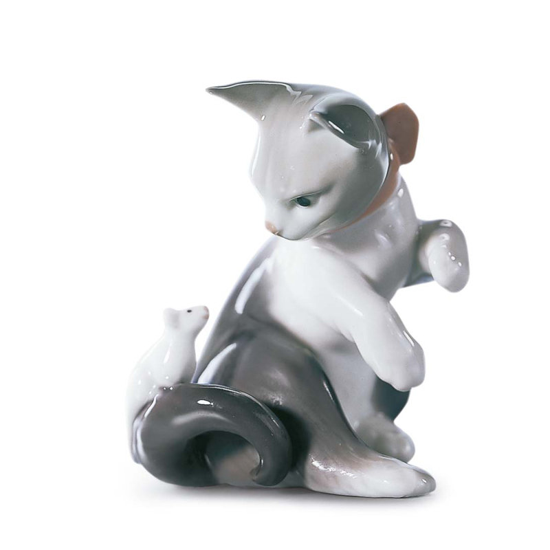 Cat and Mouse Figurine