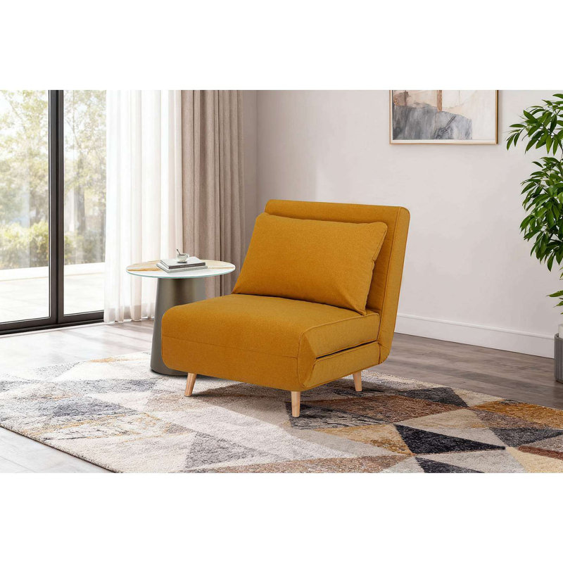 Canapé-lit - Canapé-lit 3 en 1, H 32,76 po x l 30,71 po x P 36,68 po, Jaune moutarde foncé
