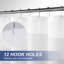 Gradient Ombre Button Hole Waffle Shower Curtain-574893555
