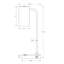 Lighting, H 18 po, lampe de table, port USB inclus, métal gris, abat-jour gris, moderne