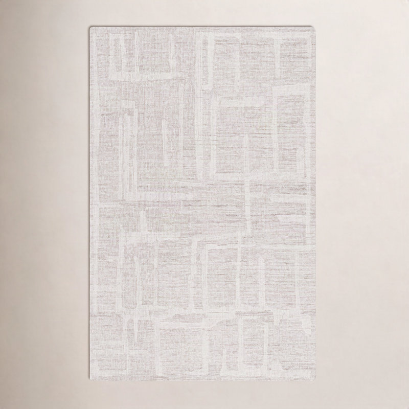Galipeau Hand-Tufted Abstract Wool Rug, Rectangle 6' x 9'