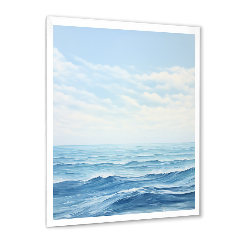 Océan Infinity Dreamscape II sur toile, H 32 po x l 16 po x P 1 po, Cadre simple blanc