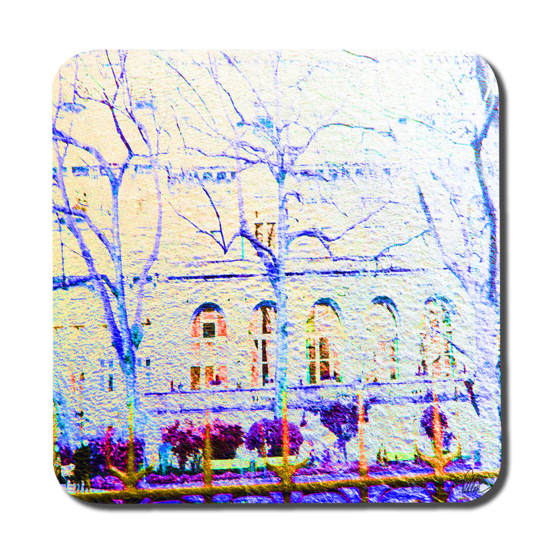 Square 6 Piece Coaster Set, Blue