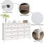 Commode 10 tiroirs Farmhouse, commode blanche pour chambre à coucher