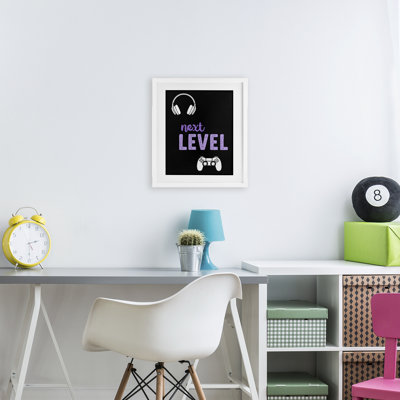 Next Level Headset & Controller Framed Print Under Glass, design by Christine Simpson Art